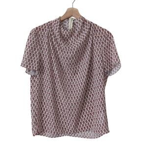 Tiger of Sweden 1903 Womens Top 34 XS Lightweight Blouse Printed Paisley Cream